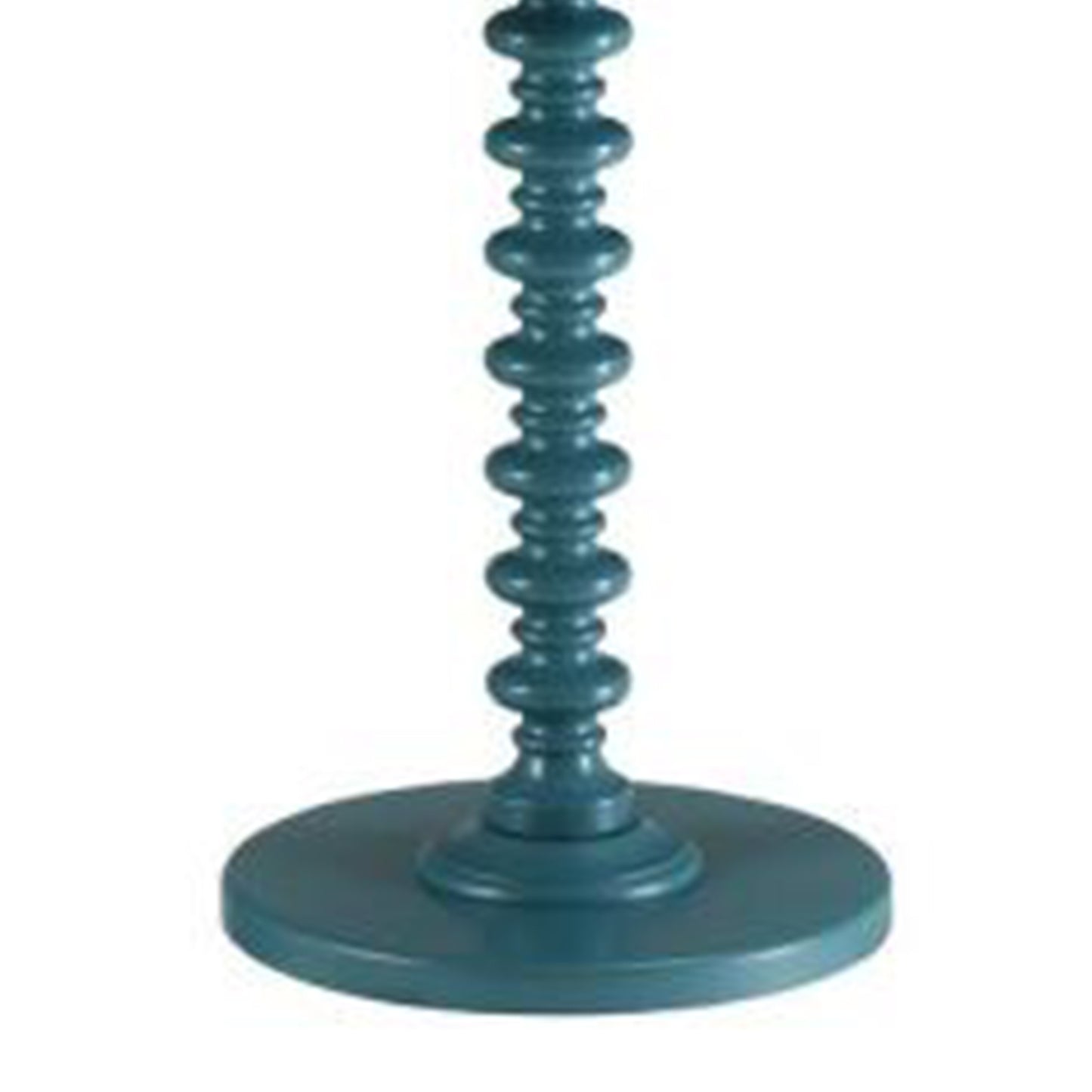 Astonishing Side Table With Round Top, Teal Blue By Benzara | Side Tables | Modishstore - 4