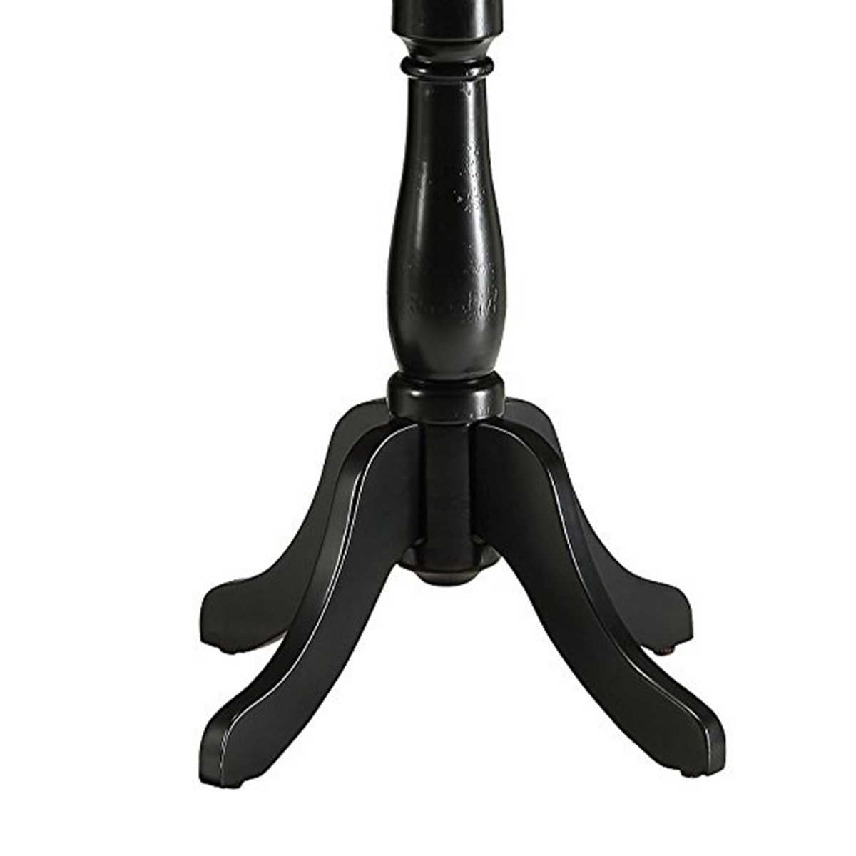Astonishing Side Table With Round Top, Black  By Benzara | Side Tables |  Modishstore  - 3