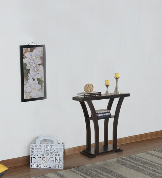 Wooden Console Table With 1 Shelf, Dark Espresso By Benzara | Console Tables |  Modishstore 