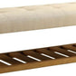 Wooden Bench, Beige & Oak  By Benzara | Stools & Benches |  Modishstore  - 5