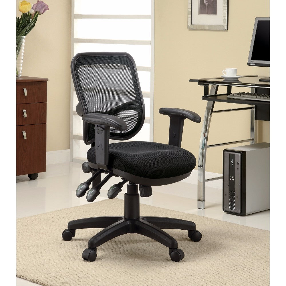 Ergonomic Mesh Office Chair, Black By Benzara | Office Chairs | Modishstore