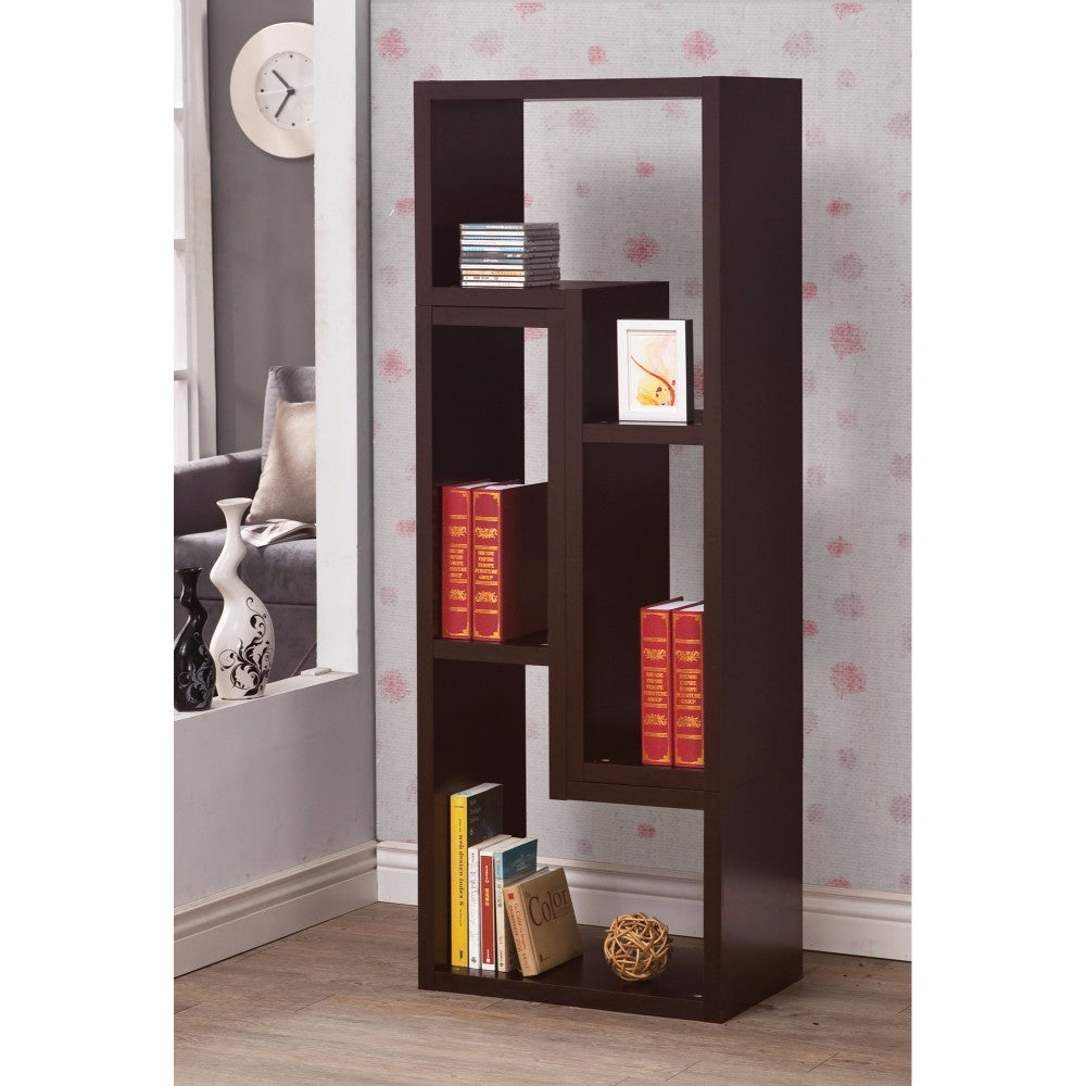 Convertible Tv Console And Bookcase Combination, Brown By Benzara | Bookcases | Modishstore