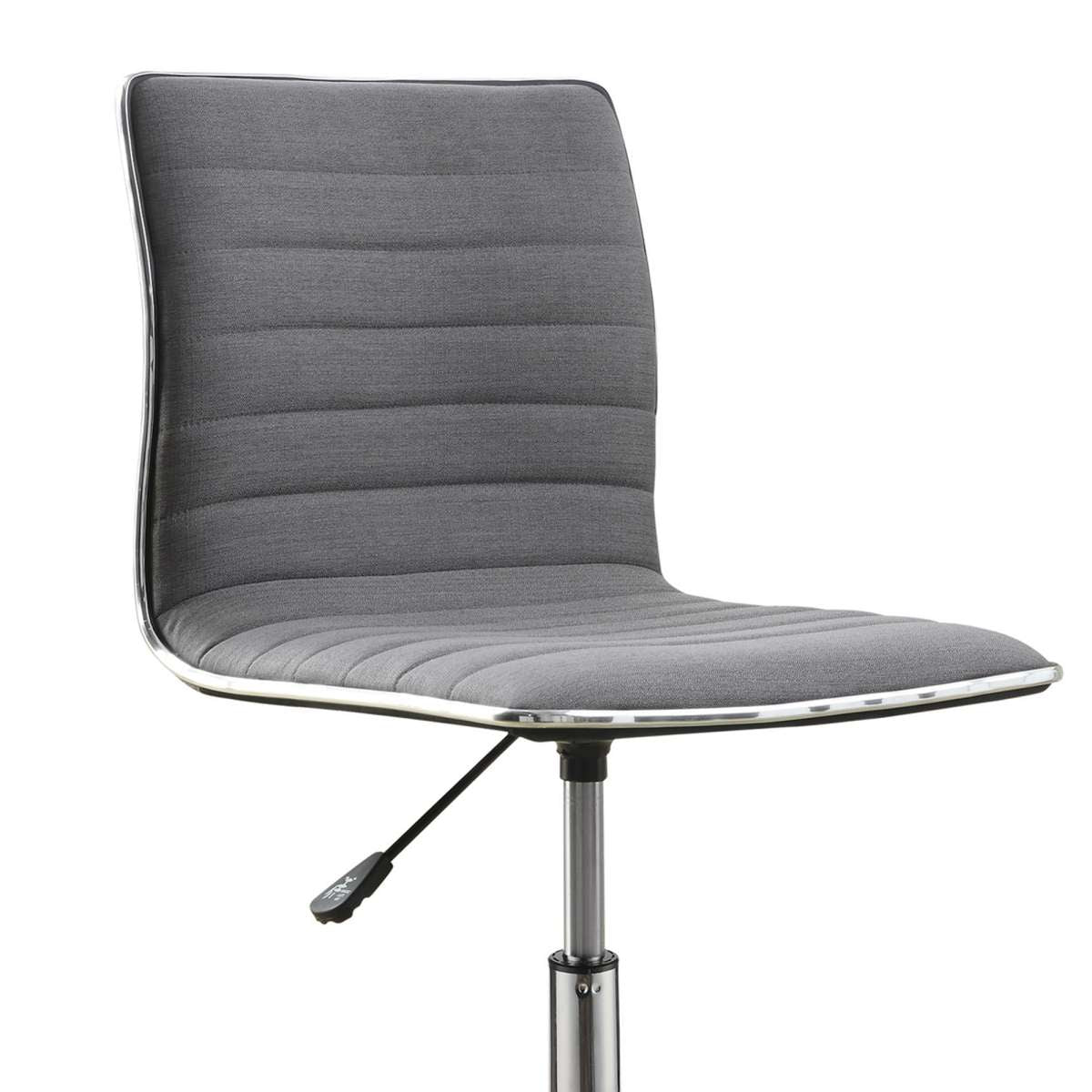 Contemporary Mid-Back Desk Chair, Gray  By Benzara | Office Chairs |  Modishstore  - 5