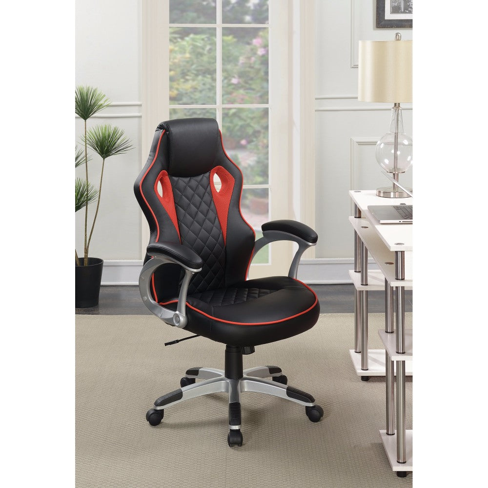 Fancy Design Ergonomic Gaming/ Office Chair, Black/Red By Benzara | Office Chairs | Modishstore