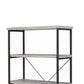 Sophisticated Wood And Metal Open Bookcase, Gray  By Benzara | Bookcases |  Modishstore  - 3