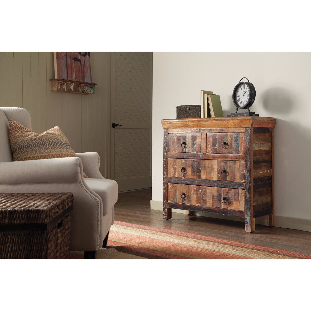 Traditional Wooden Accent Cabinet With Storage Drawers, Brown By Benzara | Drawers | Modishstore