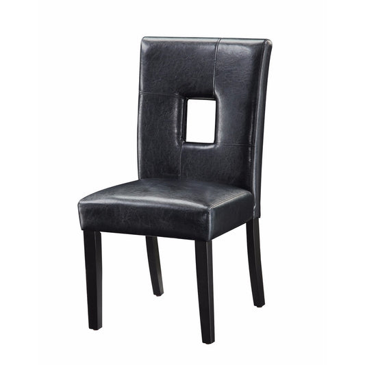 Contemporary Dining Side Chair With Upholstered Seat And Back, Black, Set Of 2 By Benzara | Dining Chairs |  Modishstore 