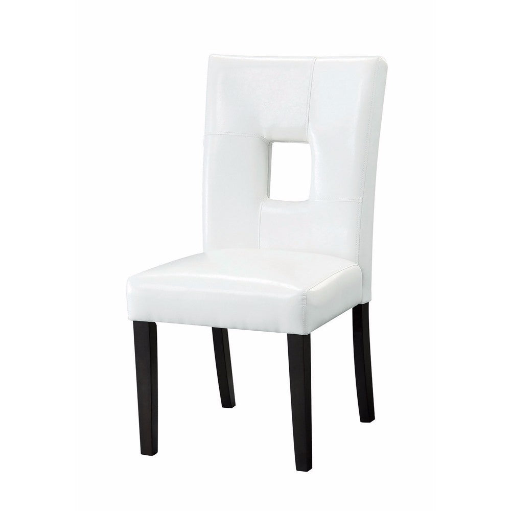 Modern Dining Side Chair With Upholstered Seat And Back, White, Set Of 2 By Benzara | Dining Chairs | Modishstore