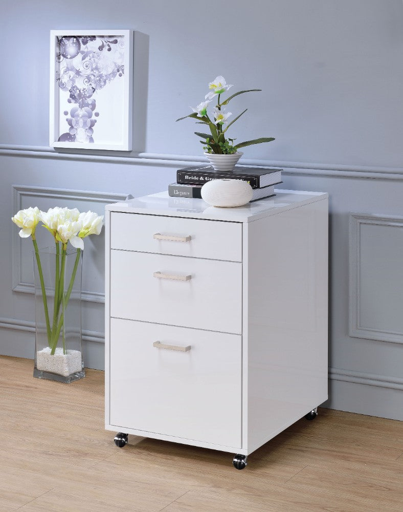 Modish File Cabinet, White By Benzara | Drawers | Modishstore