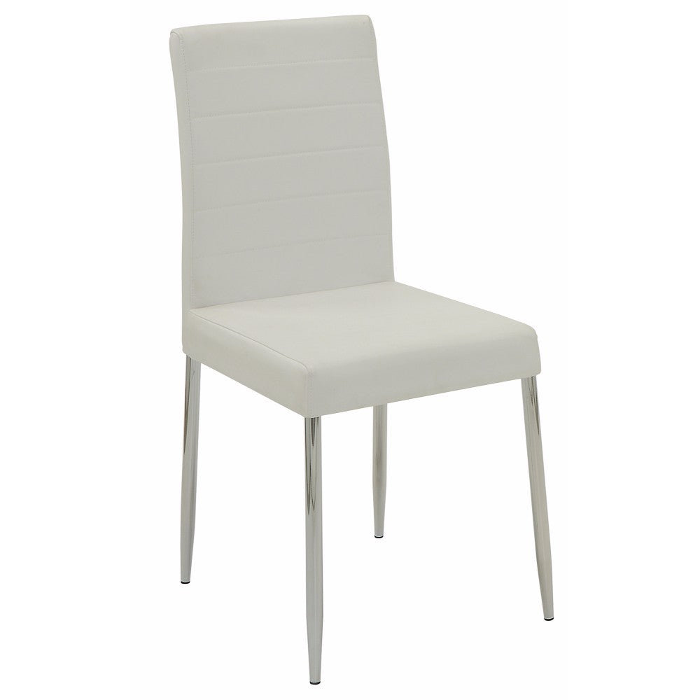 Contemporary Dining Side Chair, White, Set Of 4  By Benzara | Dining Chairs |  Modishstore 