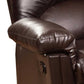 Bonded Leather Rocker/Recliner, Brown  By Benzara | Chairs & Recliners |  Modishstore  - 3