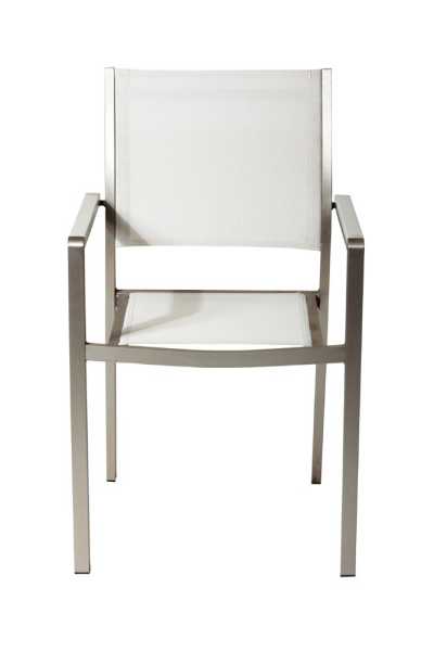 Aluminium Frame Dining Chair Set Of 6 White By Benzara | Dining Chairs | Modishstore