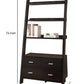 Ladder Bookcase With 4 Storage Drawers And Open Shelves, Cappuccino  By Benzara | Bookcases |  Modishstore  - 2