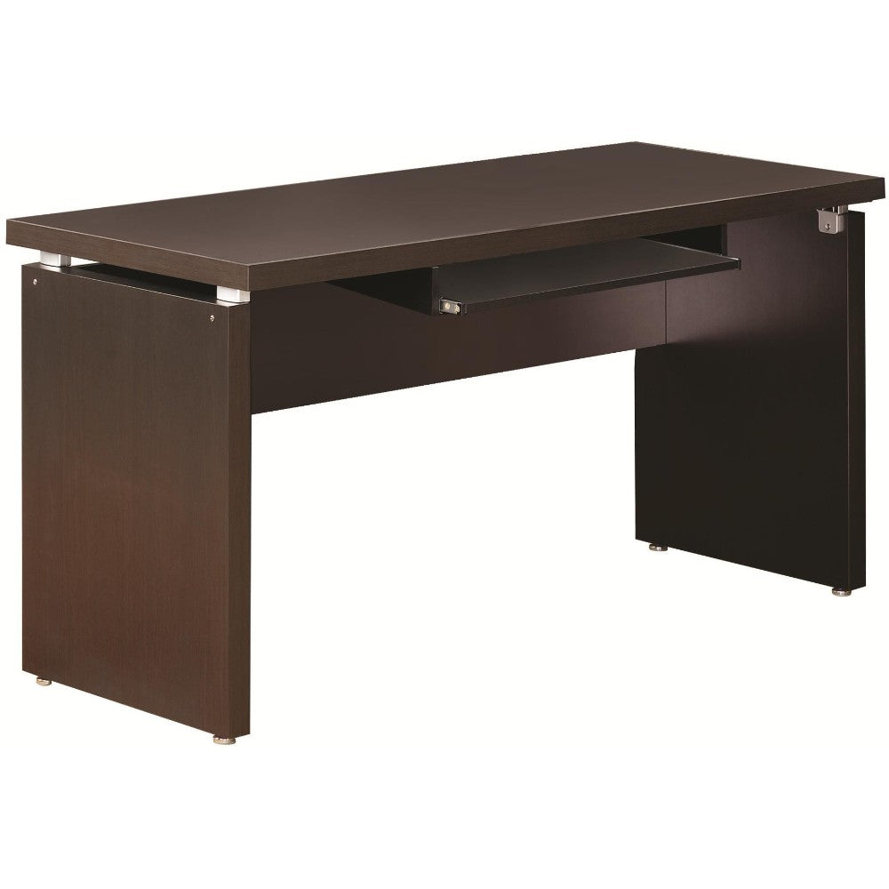 Computer Desk, Cappuccino By Benzara | Desks | Modishstore