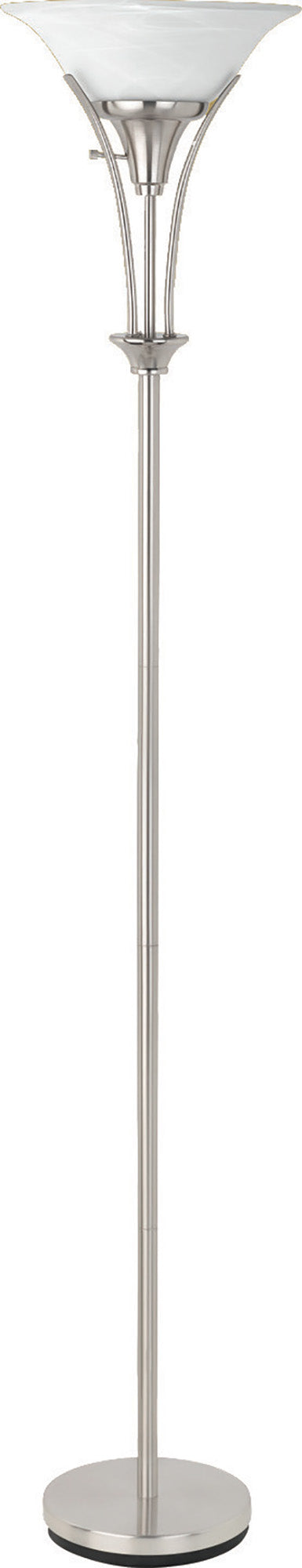 Slenderly Gorgeous Floor Lamp, Silver By Benzara | Floor Lamps | Modishstore