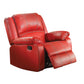 Leather Rocker Recliner Chair, Red By Benzara | Lounge Chairs |  Modishstore 