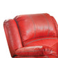 Leather Rocker Recliner Chair, Red By Benzara | Lounge Chairs |  Modishstore  - 5