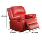 Leather Rocker Recliner Chair, Red By Benzara | Lounge Chairs |  Modishstore  - 4