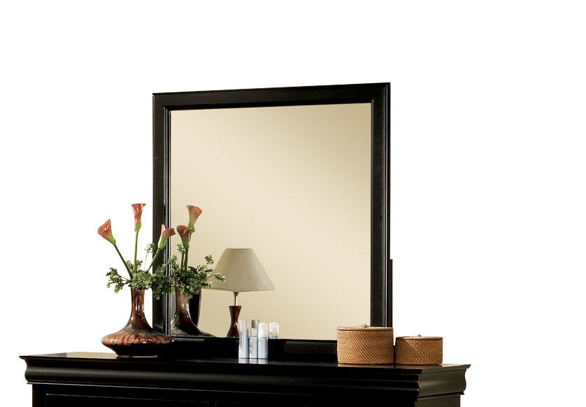 Wooden Frame Mirror , Black By Benzara | Mirrors | Modishstore