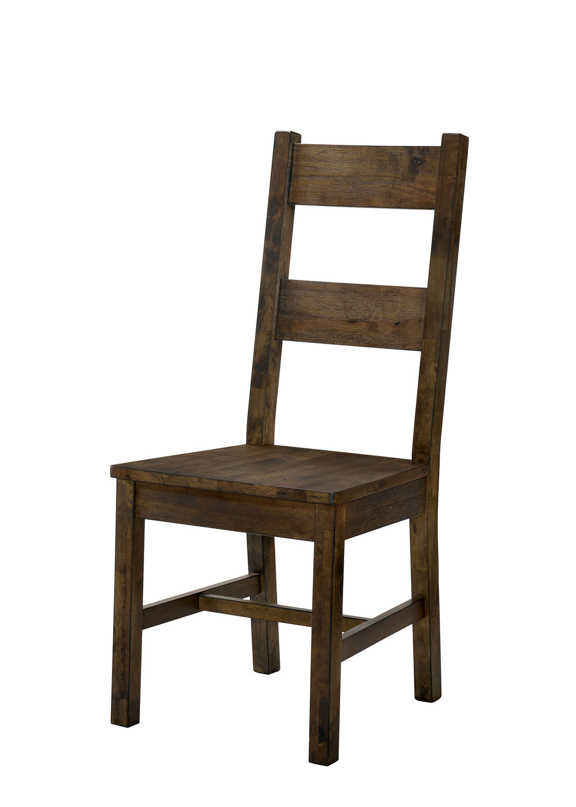 Transitional Style Solid Wood Side Chair With Block Legs, Pack Of Two, Brown By Benzara | Dining Chairs | Modishstore