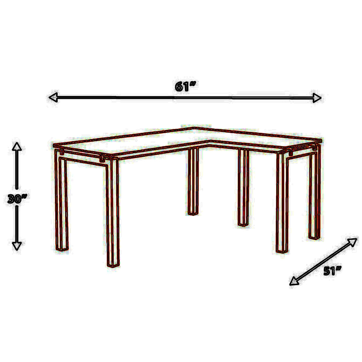Metal L Shape Desk With Frosted Glass Top And Block Legs, White By Benzara | Desks | Modishstore - 8