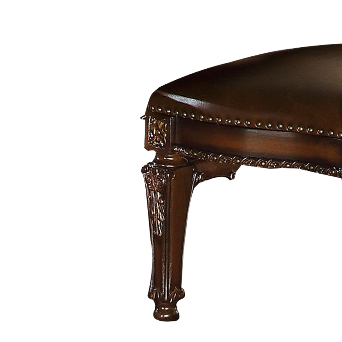 Faux Leather Upholstered Wooden Side Chair Button Tufted Back, Brown, Set Of Two By Benzara | Accent Chairs | Modishstore - 5