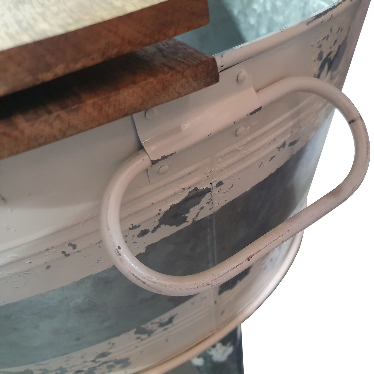 Distressed Wood And Metal Storage Coffee Table With Hinged Lift Top, Brown And Gray By Benzara | Coffee Tables | Modishstore - 6