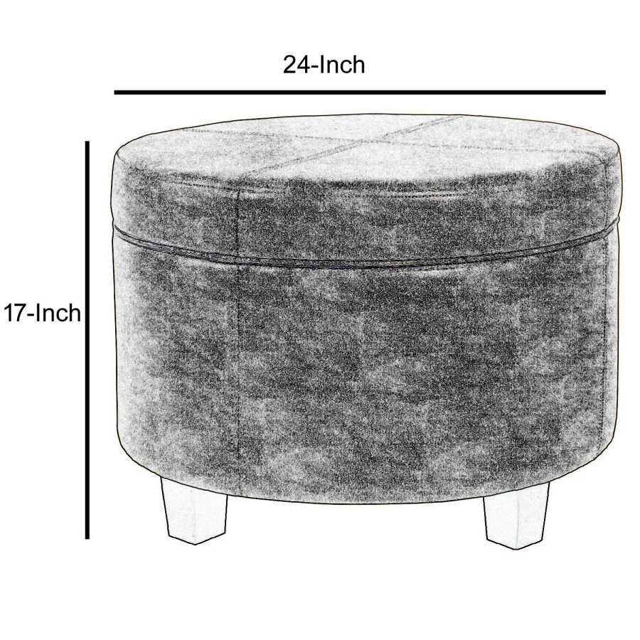 Faux Leather Upholstered Wooden Ottoman With Lift Off Lid Storage, Brown By Benzara | Ottomans | Modishstore - 5