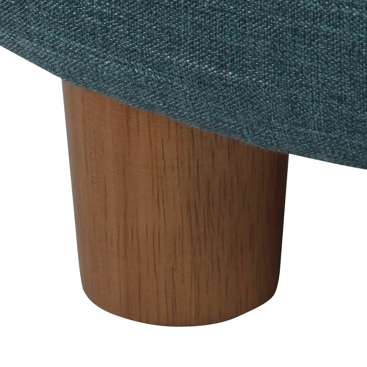 Fabric Upholstered Wooden Ottoman With Lift Off Lid Storage, Teal Blue By Benzara | Ottomans | Modishstore - 3