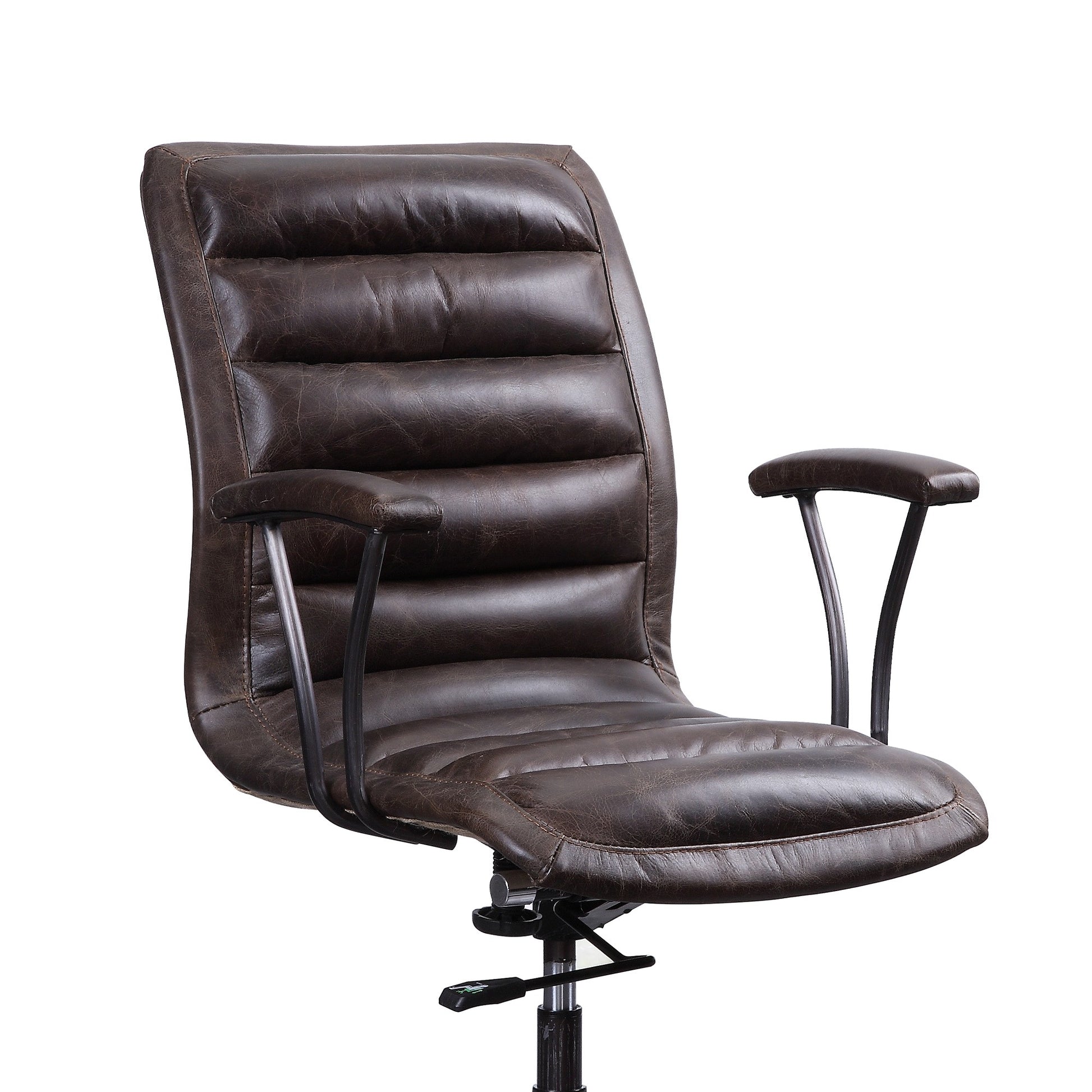 Swivel Adjustable Leatherette Executive Office Chair, Brown By Benzara | Office Chairs | Modishstore - 2