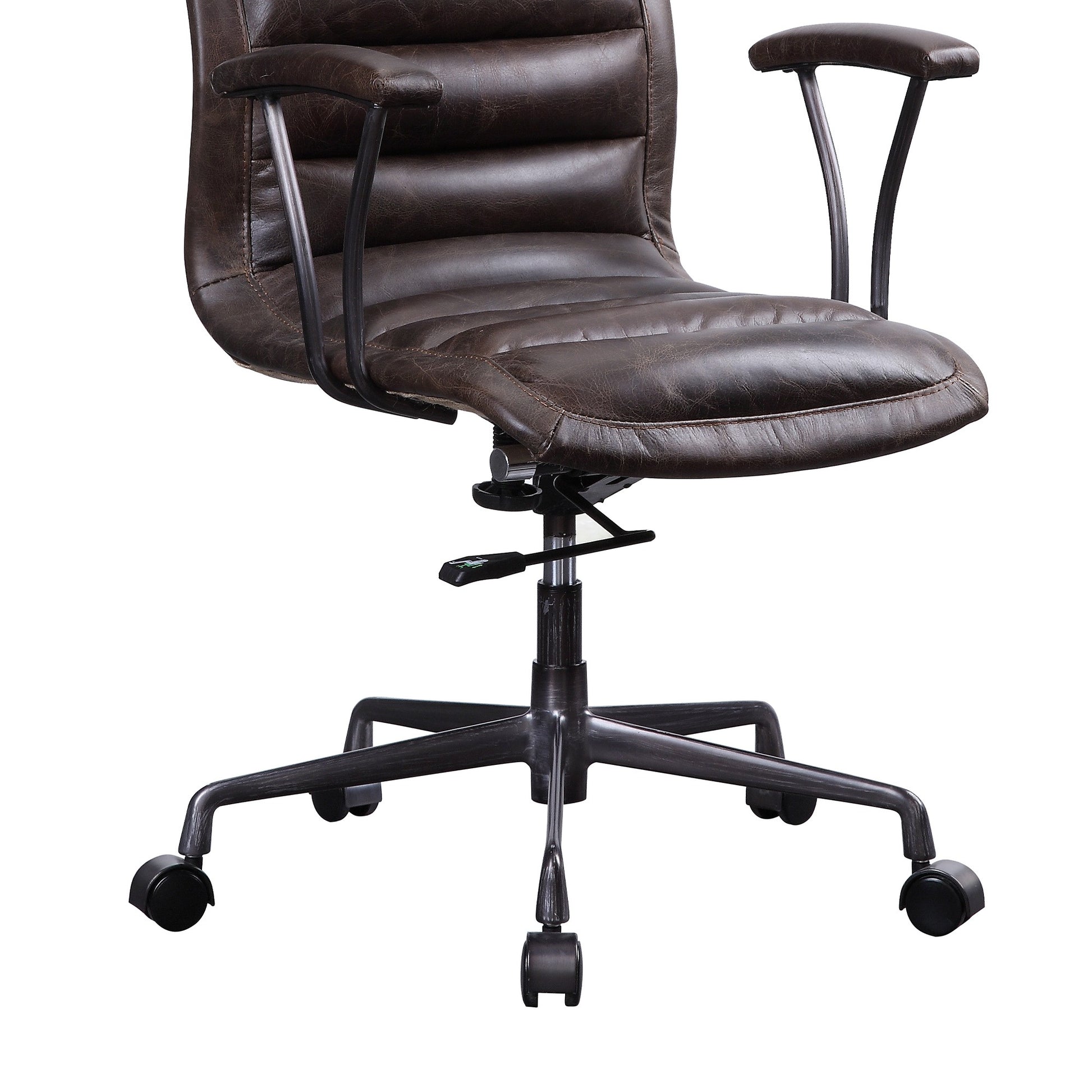 Swivel Adjustable Leatherette Executive Office Chair, Brown By Benzara | Office Chairs | Modishstore - 3