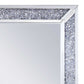 Rectangular Faux Crystal Inlaid Mirrored Walldecor With Wooden Backing, Clear By Benzara | Mirrors |  Modishstore  - 3