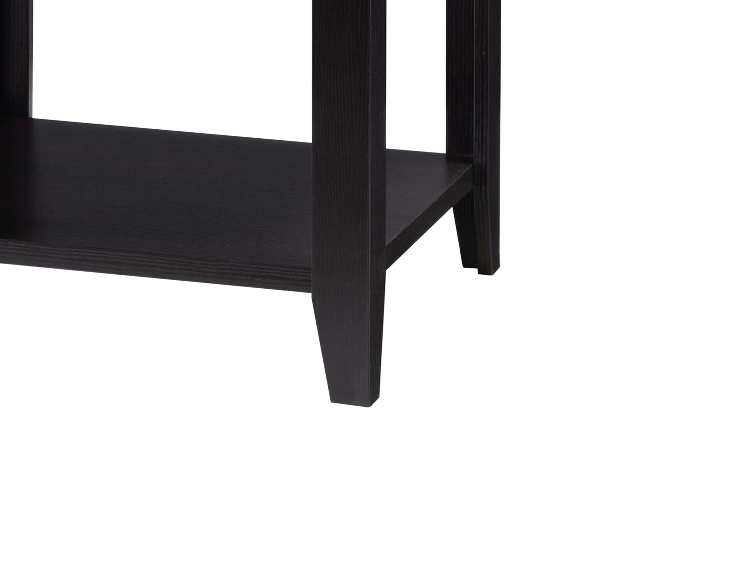 Wooden End Table With Open Bottom Shelf And Chamfered Legs, Brown By Benzara | Side Tables | Modishstore - 5