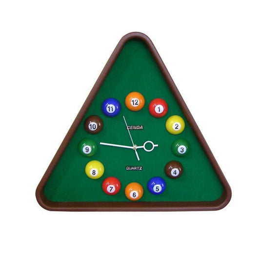 Pool Theme Triangular Shape Plastic Clock, Multicolor By Benzara | Clocks |  Modishstore 