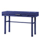 Industrial Style Metal And Wood 1 Drawer Vanity Desk, Blue By Benzara | Dressers |  Modishstore 