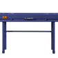 Industrial Style Metal And Wood 1 Drawer Vanity Desk, Blue By Benzara | Dressers |  Modishstore  - 4