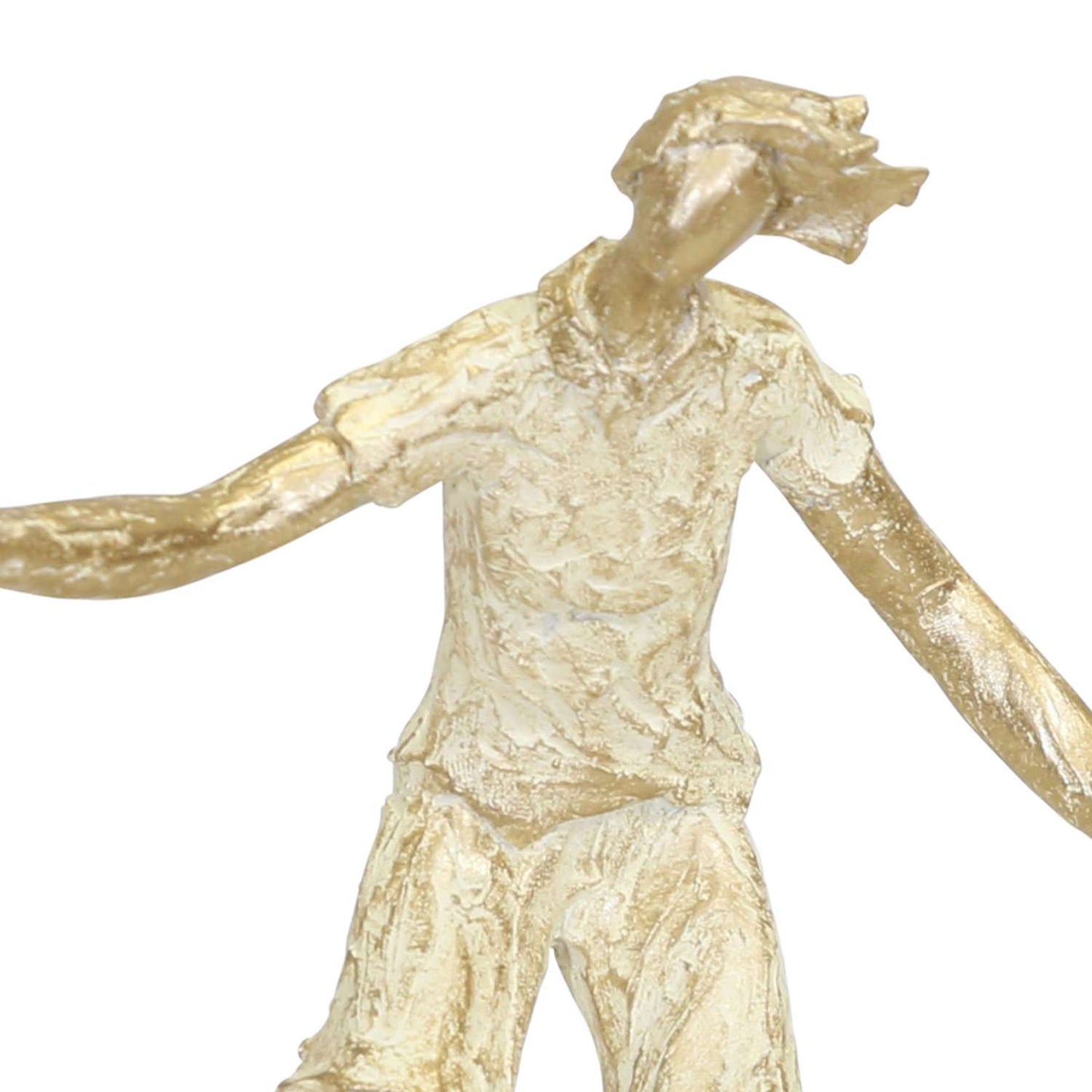 Miniature Polyresin Surfing Couple Statuetted, Gold By Benzara | Sculptures | Modishstore - 5