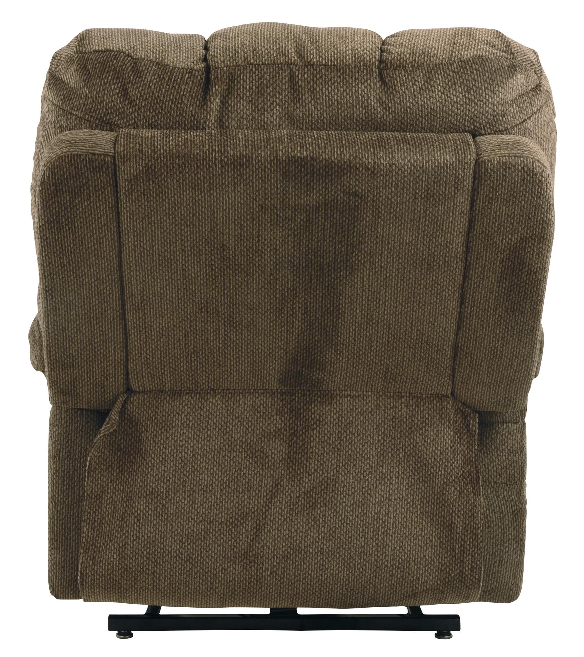 Fabric Upholstered Metal Frame Power Lift Recliner, Brown By Benzara | Chairs & Recliners | Modishstore - 2