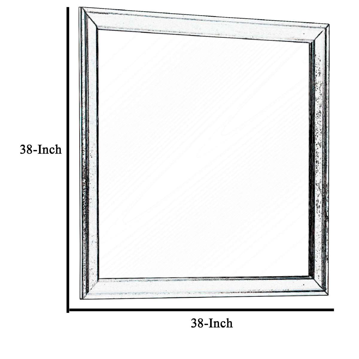 Rectangular Molded Wooden Frame Dresser Top Mirror, Cherry Brown And Silver - Bm215171 By Benzara | Dressers | Modishstore - 5