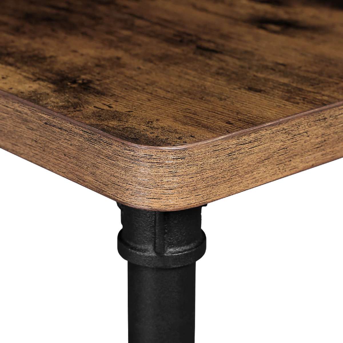 Wood And Metal Frame Console Table With Open Bottom Shelf, Rustic Brown By Benzara | Console Tables | Modishstore - 5