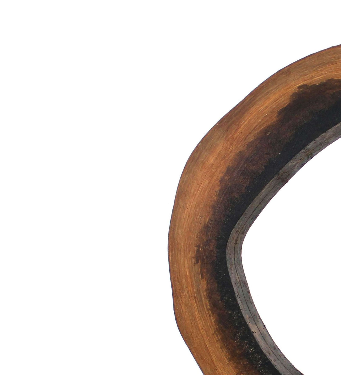 Wooden Wall Mirror With Grotto Circular Shape, Brown By Benzara | Mirrors | Modishstore - 5