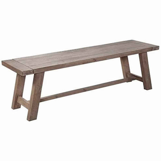 Farmhouse Wooden Dining Bench With Grain Details And Plank Top, Brown By Benzara | Benches | Modishstore
