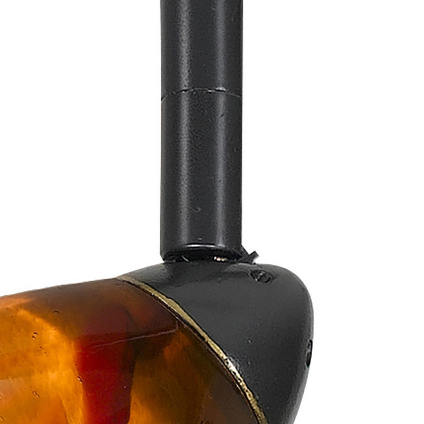 Hand Blown Glass Shade Track Light Fixture With Metal Frame, Dark Bronze By Benzara | Track Lights | Modishstore - 5