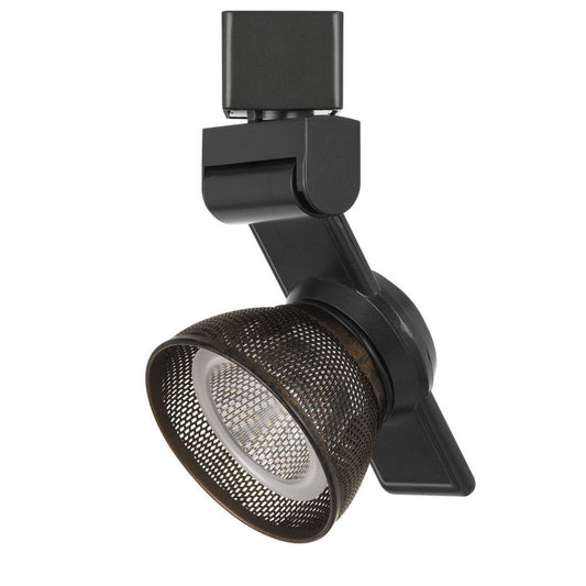 12W Integrated Led Metal Track Fixture With Mesh Head, Black And Bronze By Benzara | Track Lights |  Modishstore 