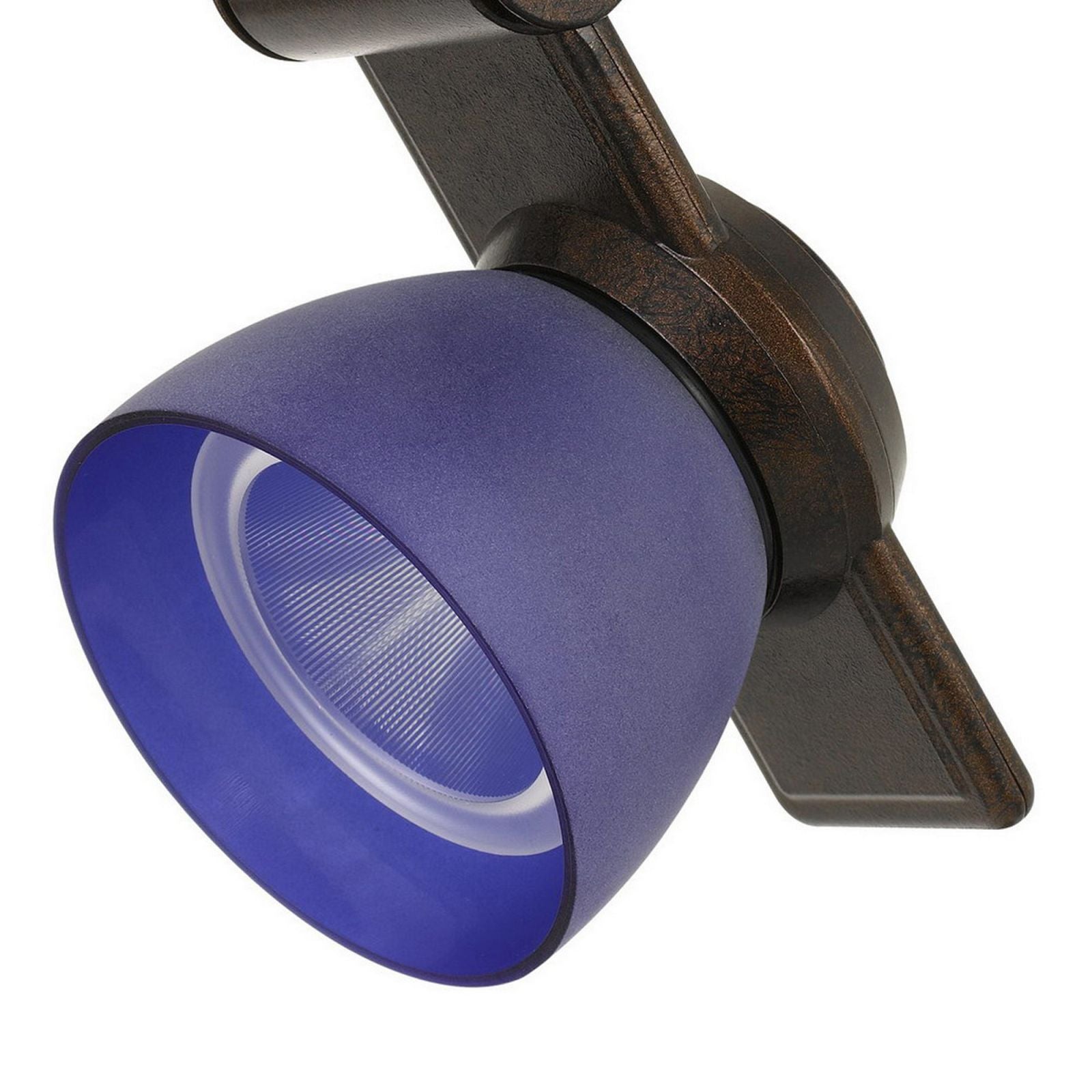 12W Integrated Metal And Polycarbonate Led Track Fixture, Bronze And Blue By Benzara | Track Lights |  Modishstore  - 3