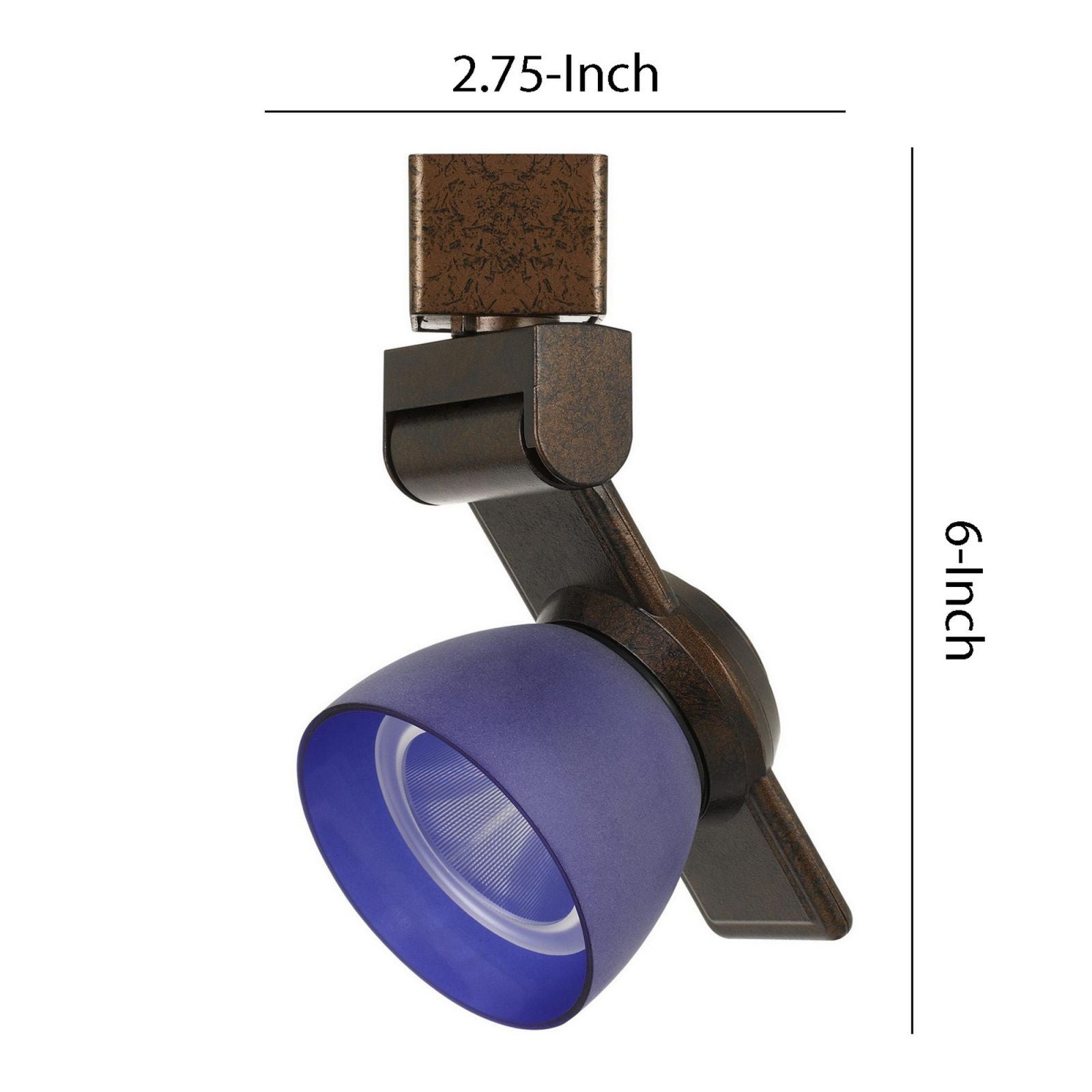 12W Integrated Metal And Polycarbonate Led Track Fixture, Bronze And Blue By Benzara | Track Lights |  Modishstore  - 2
