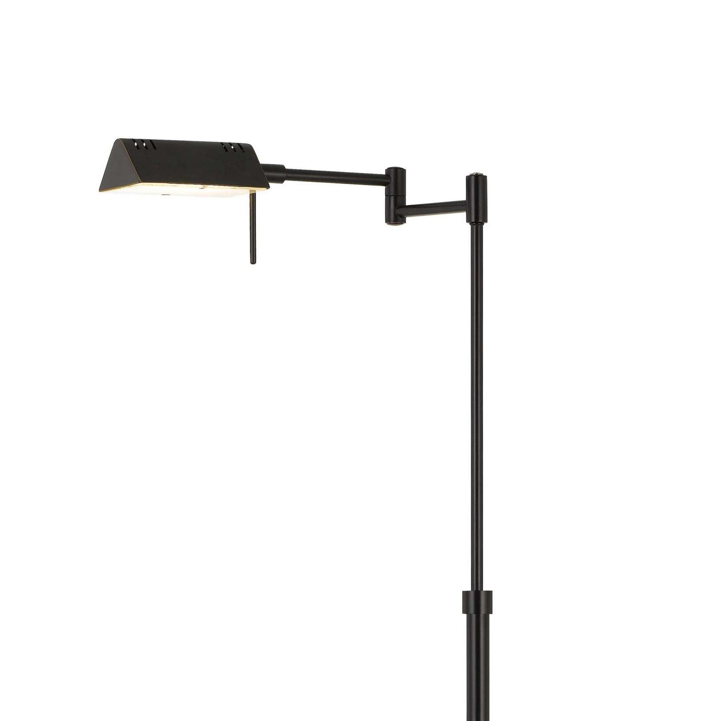 10W Led Adjustable Metal Floor Lamp With Swing Arm, Black By Benzara | Floor Lamps | Modishstore - 5