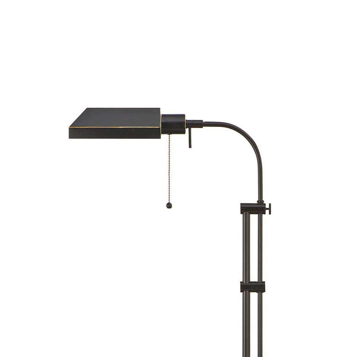 Metal Rectangular Floor Lamp With Adjustable Pole, Black By Benzara | Floor Lamps | Modishstore - 5