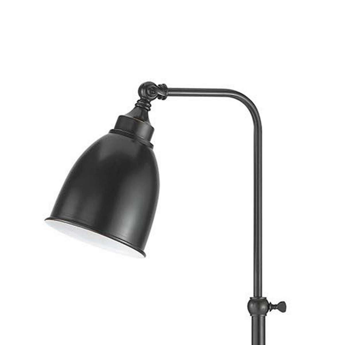 Metal Round 62" Floor Lamp With Adjustable Pole, Dark Bronze By Benzara | Floor Lamps | Modishstore - 5