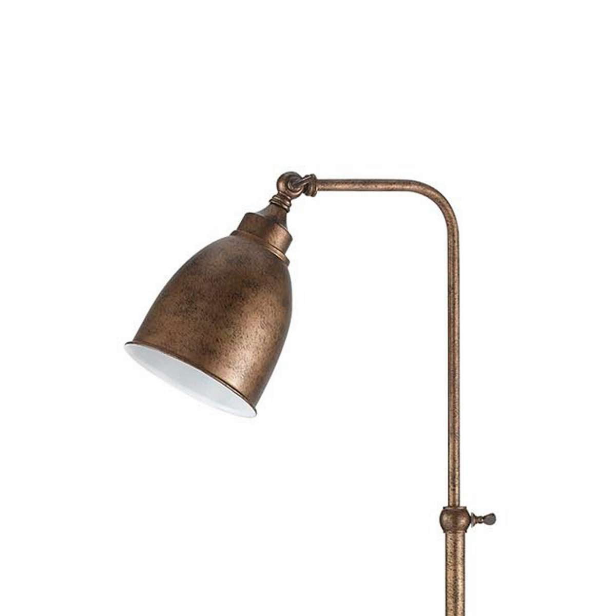 Metal Round 62" Floor Lamp With Adjustable Pole, Bronze By Benzara | Floor Lamps | Modishstore - 5